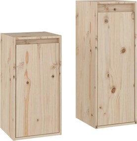 3100154 vidaXL ТВ шкафове, 2 бр, бор масив