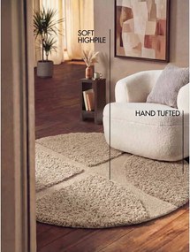 Бежов ръчно изработен кръгъл килим ø 160 cm Lambeth Jasper – Ted Baker