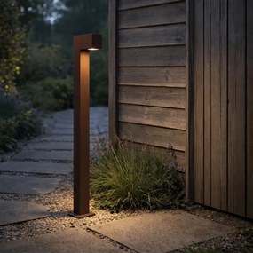 Индустриална стоеща външна лампа ръждиво кафява 80 см IP44 - Baleno