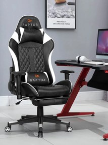Геймърски стол Raptor Spectre-Бял