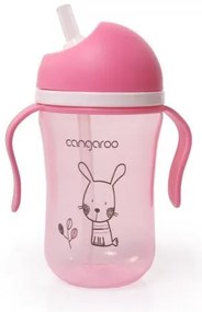Cangaroo  -  Чаша със силиконова сламка 300ML C0587 розов