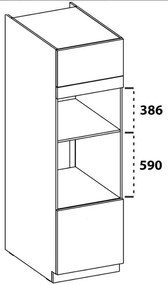 Подов шкаф Artista 60 DPM 210 2F-Cappuccino