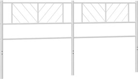 372264 vidaXL Метална резервна табла за легло, бяла, 180 см