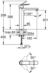 Смесител за мивка за маса Grohe Eurosmart EuroCosmo