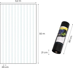 Агротекстил срещу плевели 90 g/m² + 50 щифта за закрепване Šírka: 3,2 m | Dĺžka: 50 m