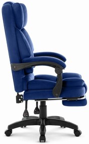 Ергономичен офис стол HC-1031 с поставка за крака - син