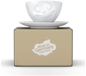 Бяла порцеланова чаша за кафе Happy, обем 200 ml - 58products
