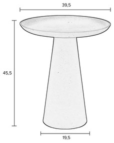 Синя алуминиева странична масичка , ø 39,5 cm Ringar - White Label