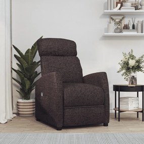 329610 vidaXL Изправящ стол, тъмнокафяв, текстил