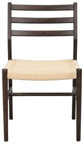 Трапезни столове в комплект от 2 бр. естествени/тъмнокафяви Harlan – Rowico