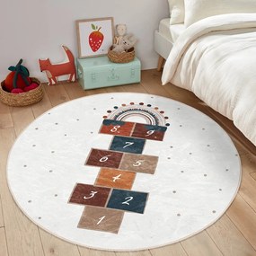 Кремав детски килим ø 120 cm Comfort - Mila Home
