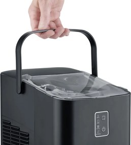 Ледогенератор Caso IceChef Compact 3401, 120W, 1 л, 12 кг/24 ч, 2 размера, Самопочистване, Компресорен, Черен мат