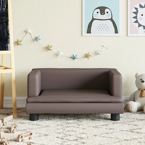 3196326 vidaXL Детски диван кафяв 60x40x30 см изкуствена кожа