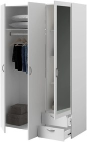 Гардероб Dorm 3-врати с огледало-Leuko