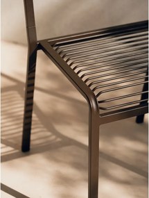 Тъмнокафяв градински стол метален Oto – noo.ma