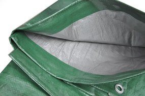 Брезент зелено-сребърен 10x20 м 130 г/м2