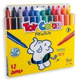 Флумастери Toy Color Jumbo, 12 цвята