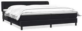 3317375 vidaXL Box Spring легло с матраци Черно 200x210 cm Кадифе
