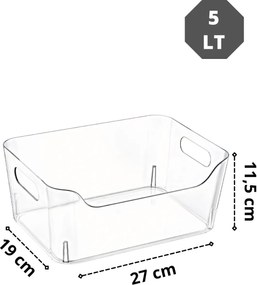 Комплект органайзери за хладилник (3 броя), цвят Прозрачен