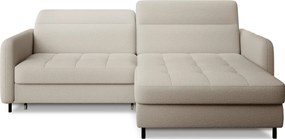 Бежов разтегателен ъглов диван с място за съхранение от букле (десен ъгъл) Gomsi – ELTAP