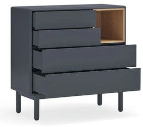 Тъмно сив нисък скрин 90x90 cm Corvo - Teulat