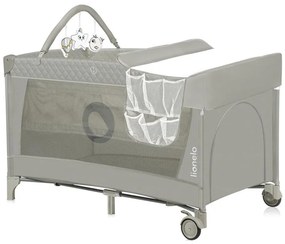 Lionelo - Преносима бебешка кошара FLOWER Капучино