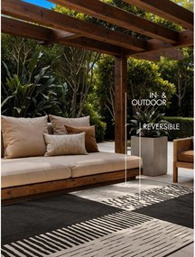 Черен/кремав килим за открито и закрито 120x170 cm Haringey Acacia – Ted Baker