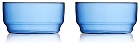 Сини стъклени купички в комплект от 2 бр. 500 ml Torino – Lyngby Glas
