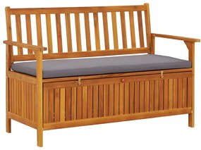 310276 vidaXL Градинска пейка за съхранение, 120 cм, акация масив