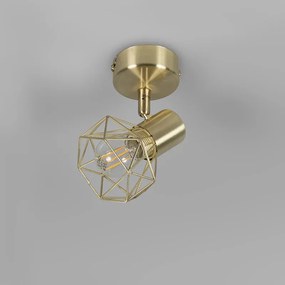 Комплект от 4 броя прожектори Art Deco месинг въртящи се и наклоняващи се - Mosh