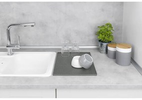 Сива гумена тавичка за оттичане за съдовете 40x30 cm Maxi – Wenko