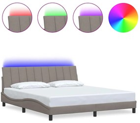 3310479 vidaXL Рамка за легло без матрак Hanko, таупе, 180x200 см плат