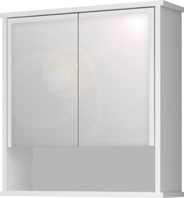 Огледало за баня Delo от меламин в бял цвят 62x17.5x60см.