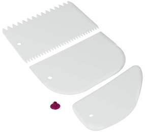 Комплект от 3 бели пластмасови чистачки - Metaltex