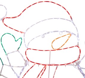 Коледна подова лампа Снежен човек 116 см вкл. LED с таймер IP44 - Pax