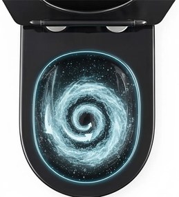 Тоалетна чиния Rea Carlo Mini Tornado Black Brush Gold