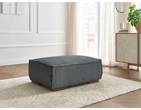 Тъмносива табуретка от рипсено кадифе Chelsea – Bobochic Paris