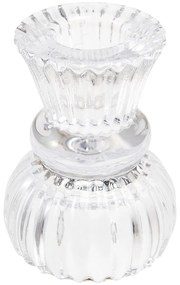 Нисък свещник от прозрачно стъкло - Rex London