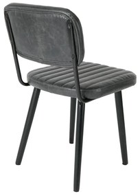 Черен трапезен стол Jake Worn - White Label