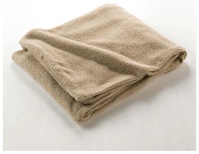 Бежово одеяло от флийс 180x220 cm Curly Wooly – douceur d'intérieur