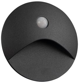 Kanlux 39125 - LED осветително тяло за стъпала със сензор EXIN 2,5W/230V 3000K IP65 антрацит, кръгло