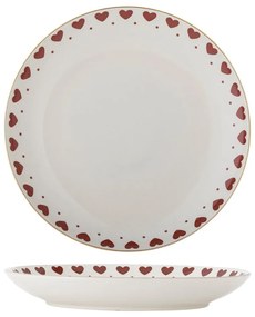 Бяла глинена чиния с коледен мотив ø 26,5 cm Jolly – Bloomingville