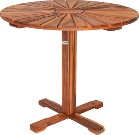 Кръгла градинска маса от масив от акация - 70 см