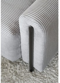 Сив сгъваем/с място за съхранение диван от рипсено кадифе 244 cm Arcadova – ELTAP