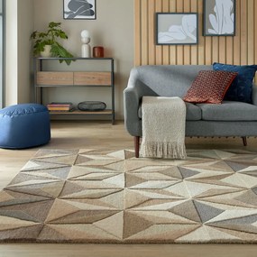 Бежов вълнен килим 160x230 cm Reverie – Flair Rugs