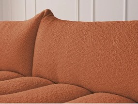 Оранжев ъглов диван от прежда с примки от букле (ляв ъгъл) Azra – Bobochic Paris