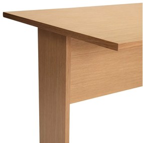 Работна маса с дъбов плот 70x140 cm Forma – Hübsch