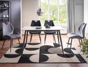 Стол Arco Velvet-Черен (4) парчета