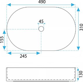 Умивалник за плот Rea Vanda Olive Matt