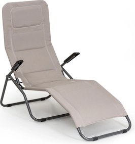 Blumfeldt Vitello Noble, шезлонг, 70 x 110 x 140 см, дишаща материя, устойчив на атмосферни влияния, сгъваем